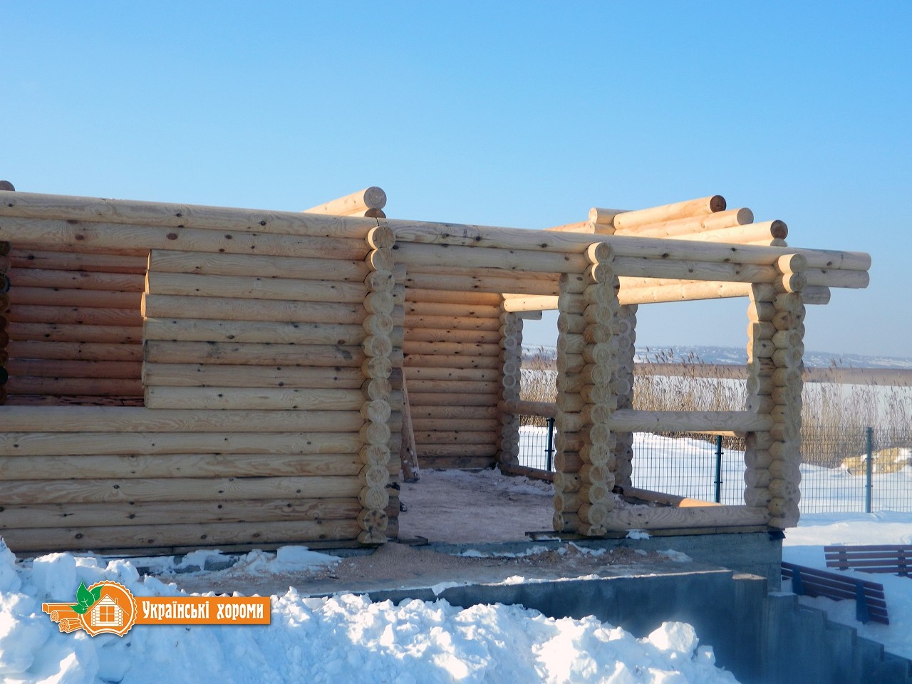 Постройка сруба зимой Постройка сруба зимой