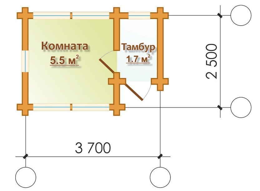 План домика на пчелиных ульях